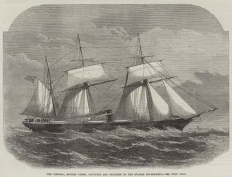 De Tornado, Brits Schip, gevangen en vastgehouden door de Spaanse Regering